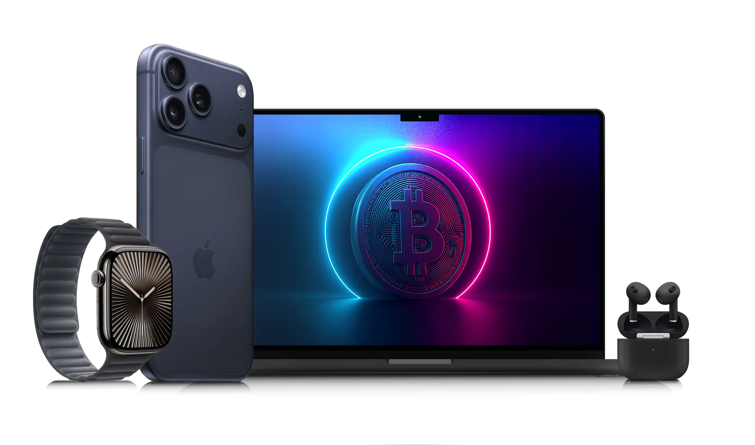Apple iPhone, Watch, MacBook and AirPods — buy with Bitcoin